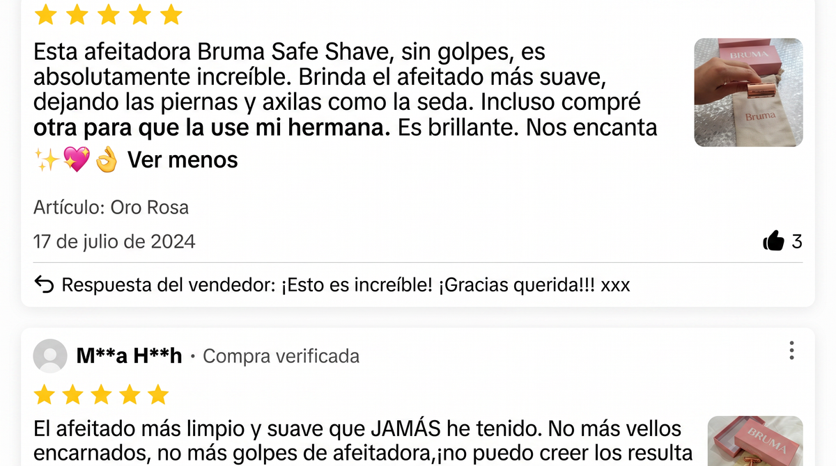 Bruma Rastrillo - Piel impecable en segundos, dura para siempre.